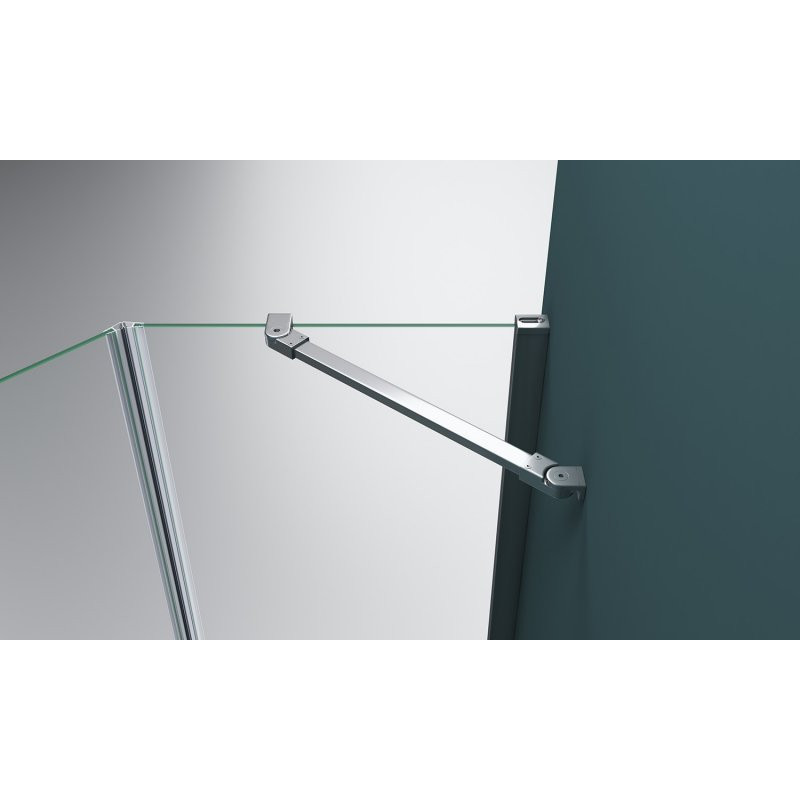 Душевой уголок левый 80х80х195см Belbagno Kraft KRAFT-P-1-80-C-Cr-L