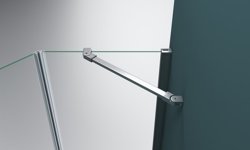 Душевой уголок левый 80х80х195см Belbagno Kraft KRAFT-P-1-80-C-Cr-L