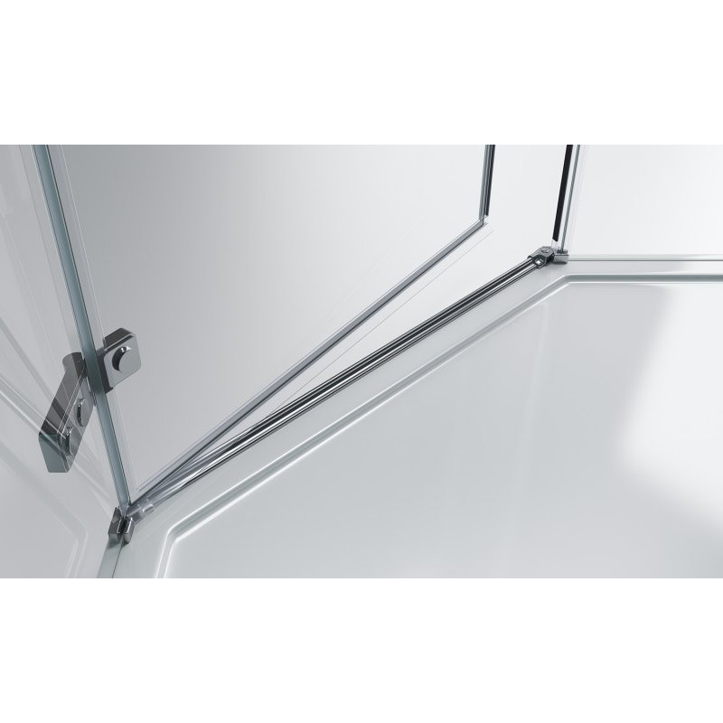 Душевой уголок правый 80х80х195см Belbagno Kraft KRAFT-P-1-80-C-Cr-R