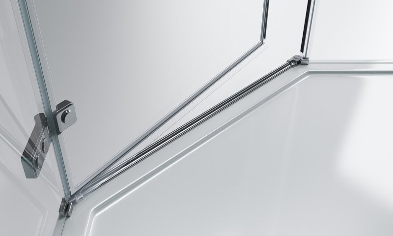 Душевой уголок правый 80х80х195см Belbagno Kraft KRAFT-P-1-80-C-Cr-R