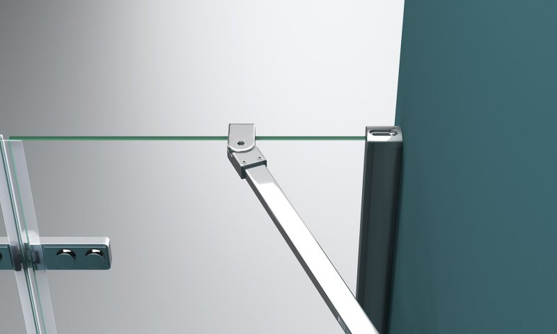 Душевая дверь левая 100х195см Belbagno Kraft KRAFT-B-12-60/40-C-Cr-L