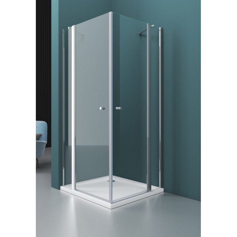 Душевой уголок 80х90х195см Belbagno Etna ETNA-AH-22-80/90-C-Cr