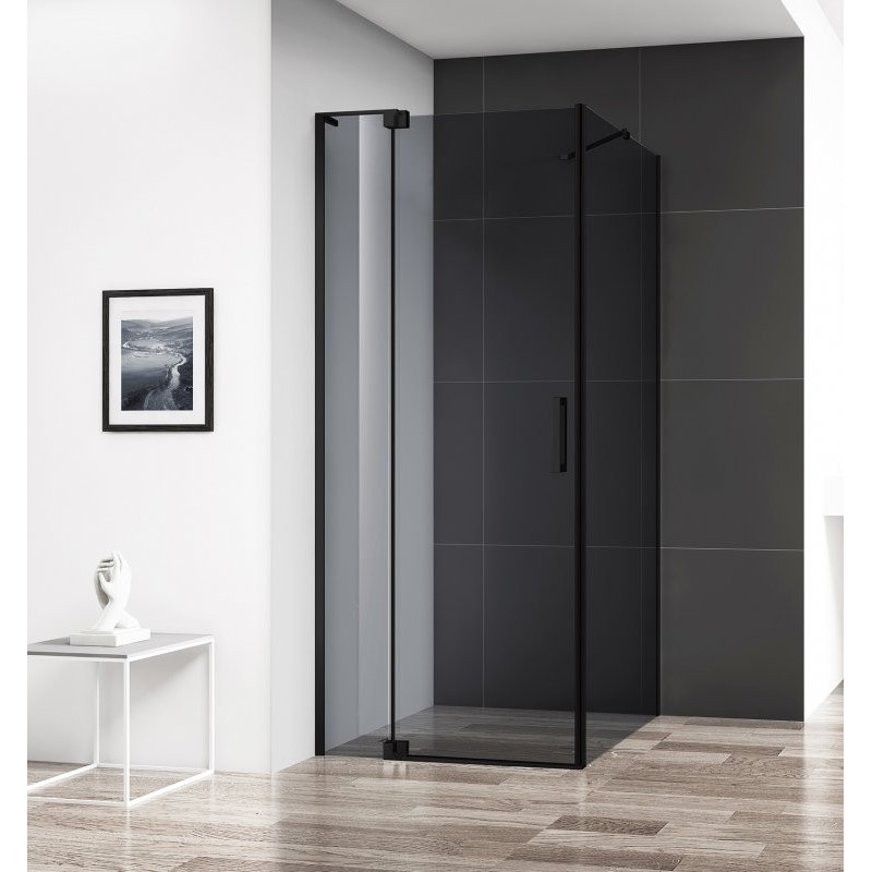 Душевой уголок 80x100-110x195см Cezares Slider SLIDER-AH-1-80-100/110-GRIGIO-NERO