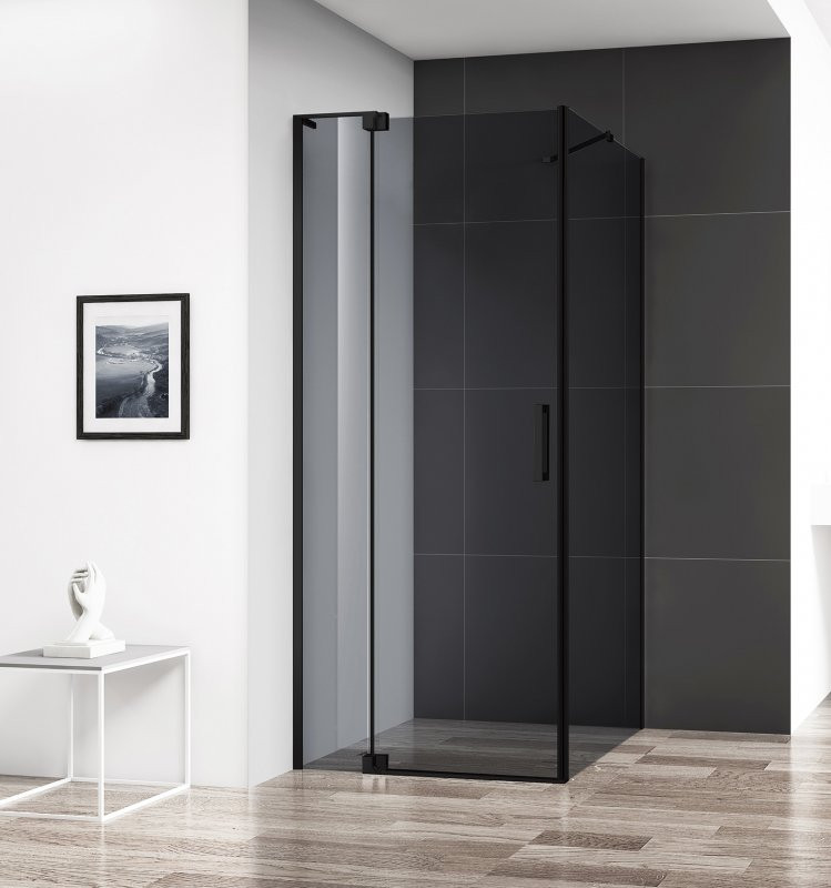 Душевой уголок 80x100-110x195см Cezares Slider SLIDER-AH-1-80-100/110-GRIGIO-NERO