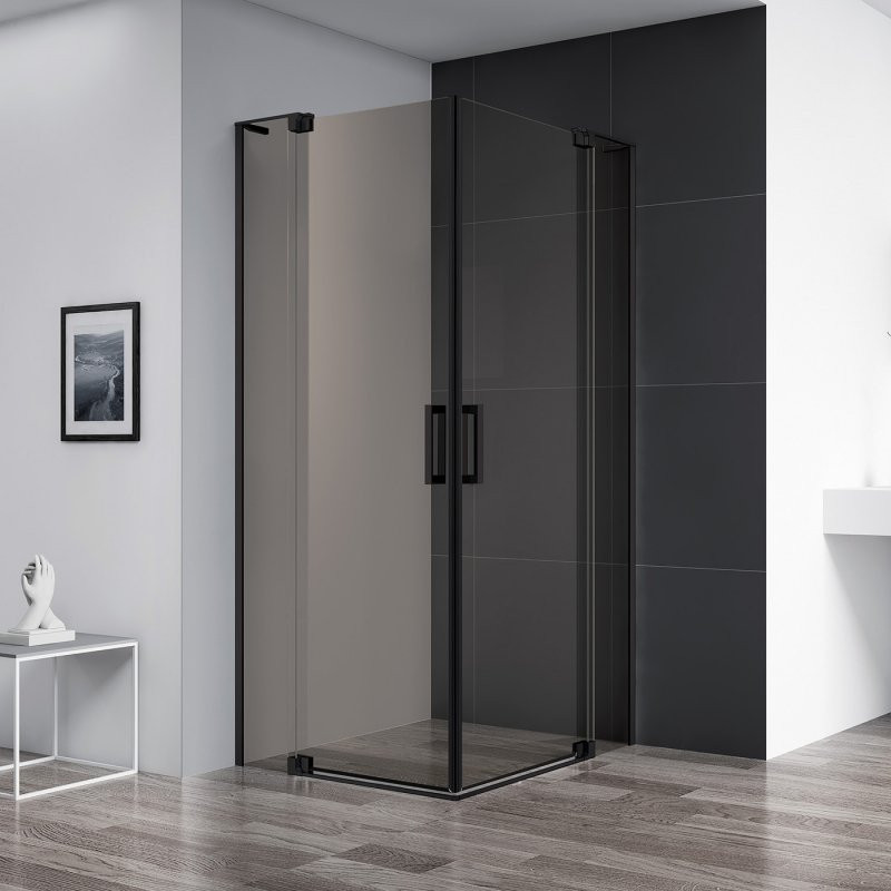 Душевой уголок 90-100x90-100x195см Cezares Slider SLIDER-A-2-90/100-BR-NERO