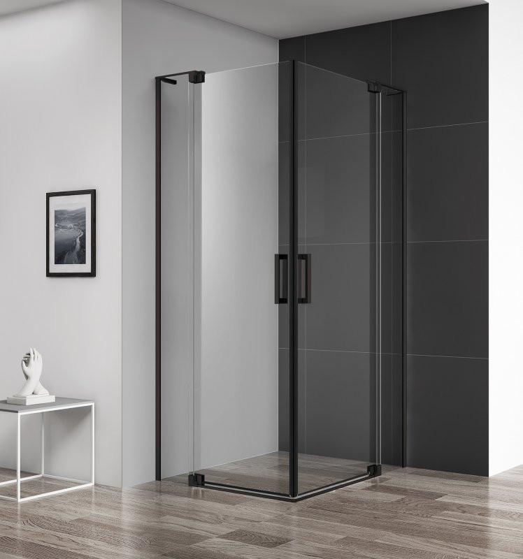 Душевой уголок 70-80x90-100x195см Cezares Slider SLIDER-AH-2-70/80-90/100-C-NERO