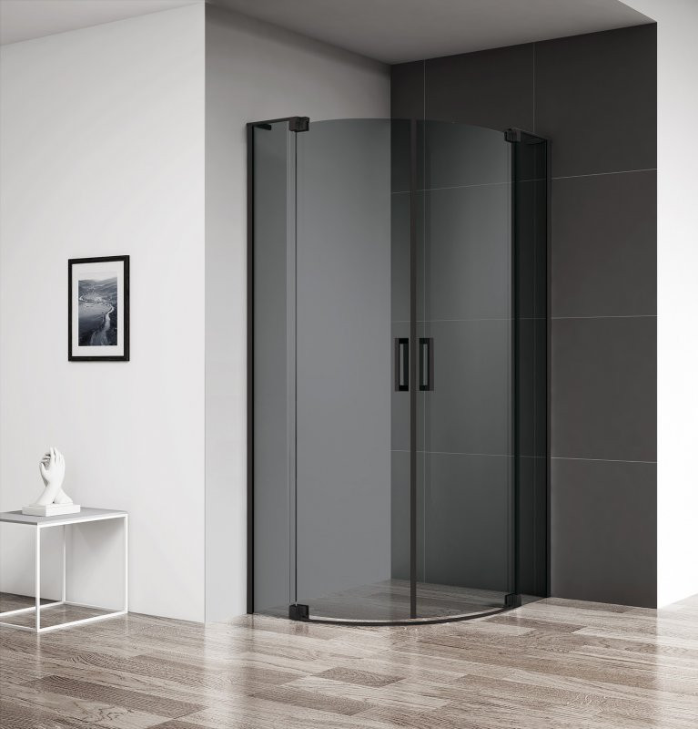 Душевой уголок 90-100x90-100x195см Cezares Slider SLIDER-R-2-90/100-GRIGIO-NERO
