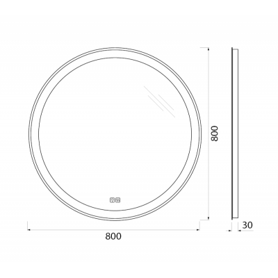 Зеркало с подсветкой 80x80x3см Belbagno SPC-RNG-LED SPC-RNG-800-LED-TCH
