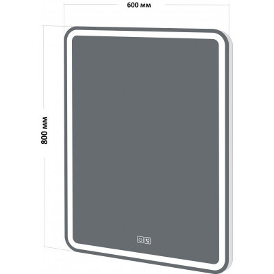 Зеркало с подсветкой 60x80x5см Belbagno SPC-MAR SPC-MAR-600-800-LED-TCH-PHONE