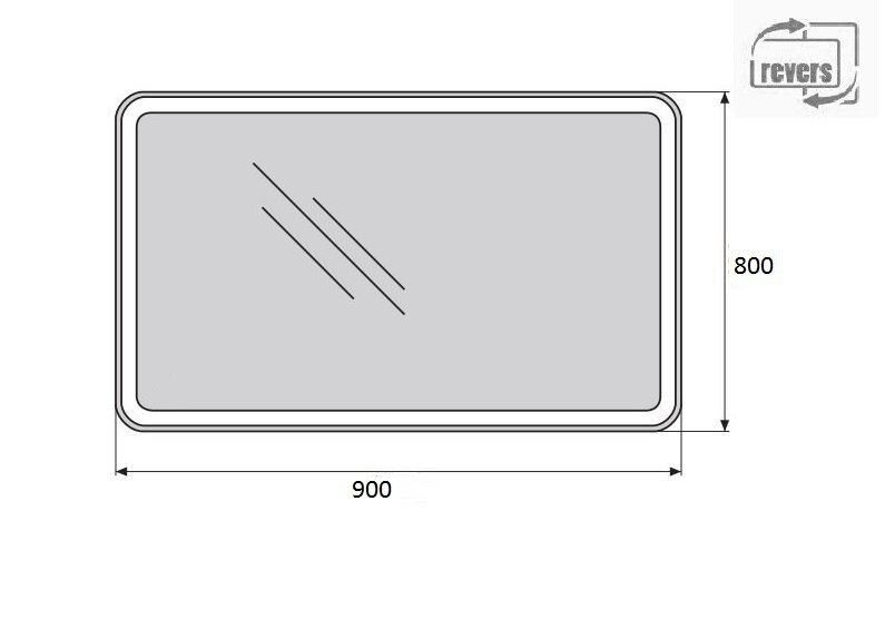Зеркало с подсветкой 90x80x3см Belbagno SPC-MAR SPC-MAR-900-800-LED-BTN