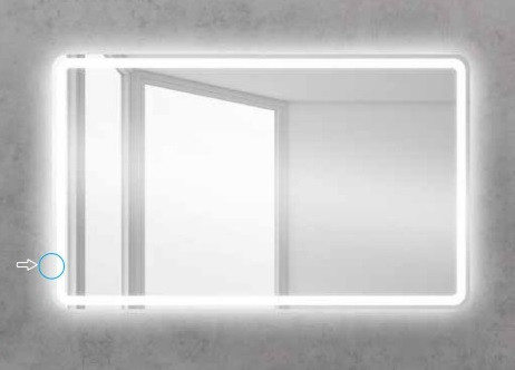 Зеркало с подсветкой 100x60x3см Belbagno SPC-MAR SPC-MAR-1000-600-LED-BTN