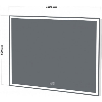 Зеркало с подсветкой 100x80x3см Belbagno SPC-GRT SPC-GRT-1000-800-LED-TCH-PHONE