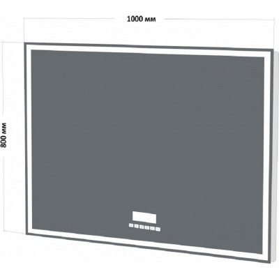 Зеркало с подсветкой 100x80x3см Belbagno SPC-GRT SPC-GRT-1000-800-LED-TCH-RAD