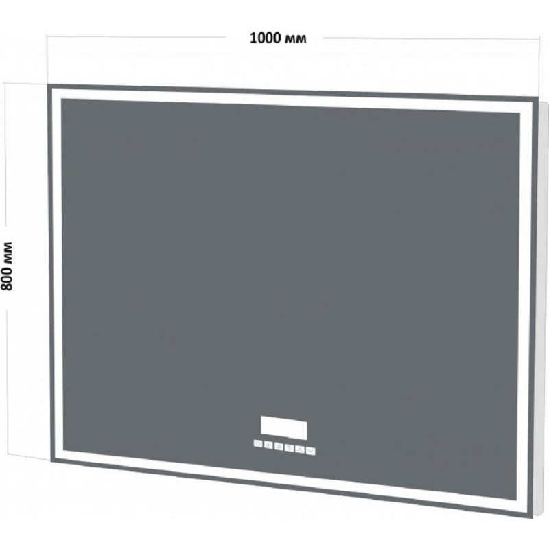 Зеркало с подсветкой 100x80x3см Belbagno SPC-GRT SPC-GRT-1000-800-LED-TCH-RAD
