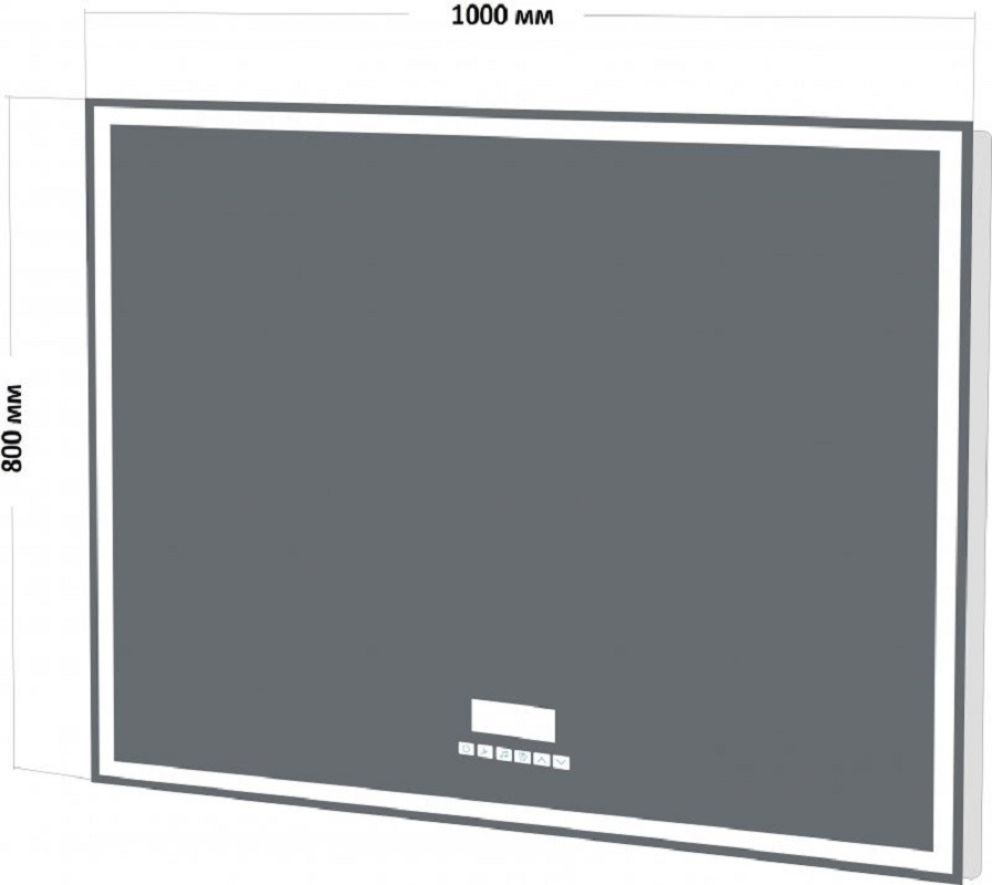 Зеркало с подсветкой 100x80x3см Belbagno SPC-GRT SPC-GRT-1000-800-LED-TCH-RAD