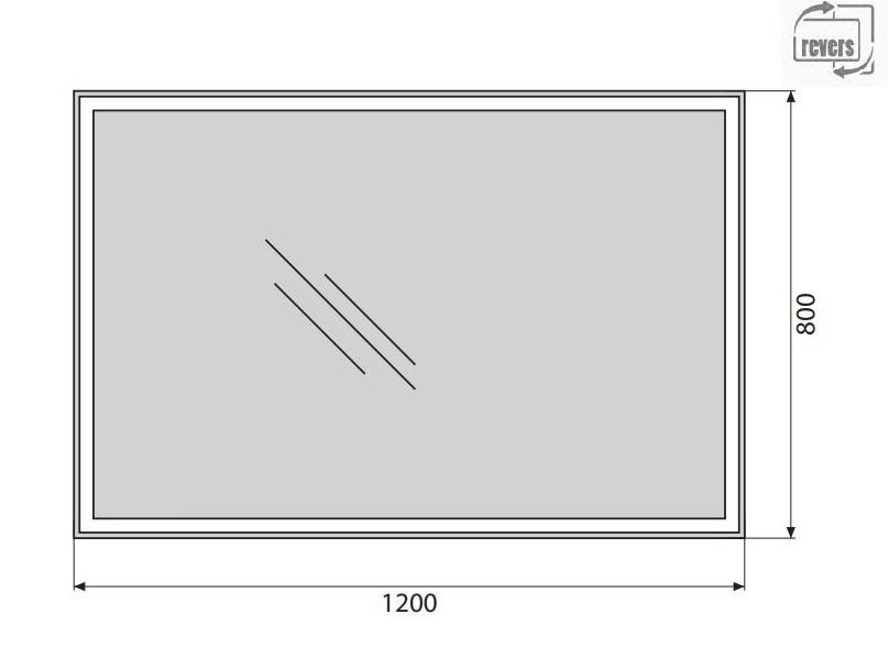 Зеркало с подсветкой 120x80x3см Belbagno SPC-GRT SPC-GRT-1200-800-LED-BTN