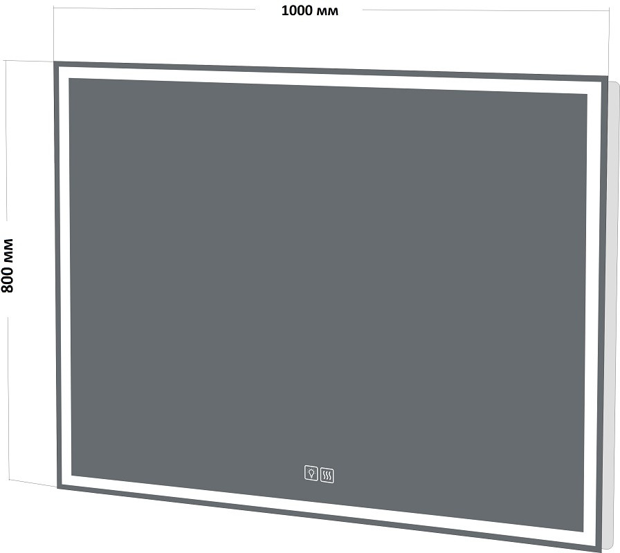 Зеркало с подсветкой и подогревом 120x80x3см Belbagno SPC-GRT SPC-GRT-1200-800-LED-TCH-WARM