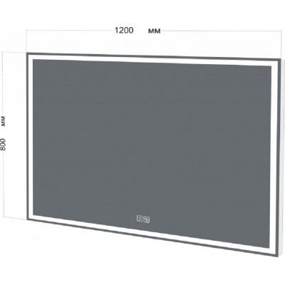 Зеркало с подсветкой 120x80x3см Belbagno SPC-GRT SPC-GRT-1200-800-LED-TCH-RAD