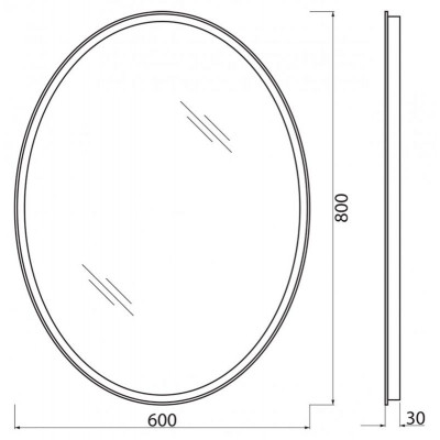 Зеркало с подсветкой 60x80x3см Belbagno SPC-VST SPC-VST-600-800-LED-BTN