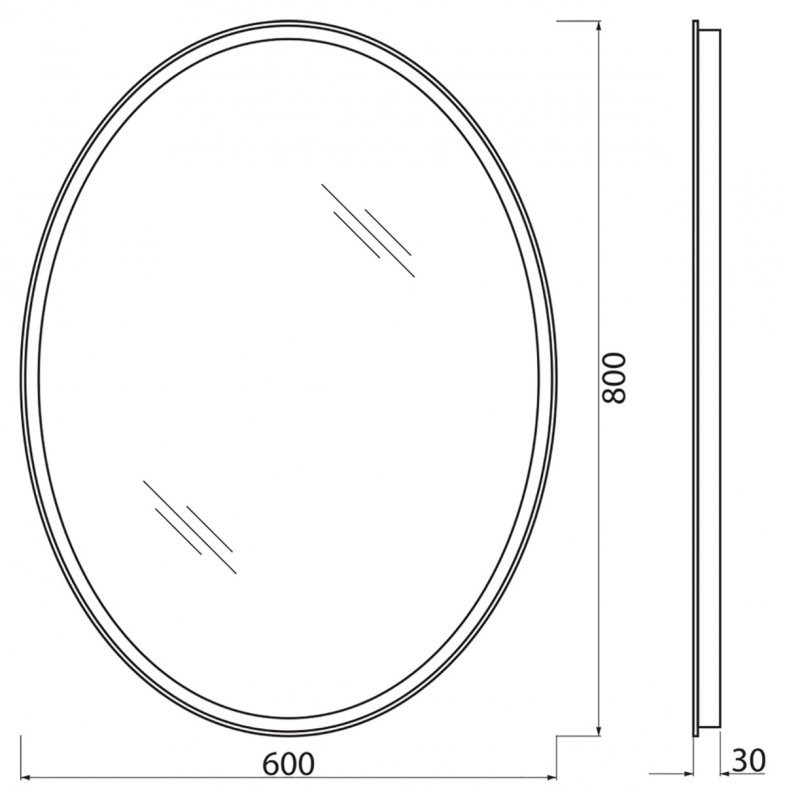 Зеркало с подсветкой и подогревом 60x80x3см Belbagno SPC-VST SPC-VST-600-800-LED-TCH-WARM