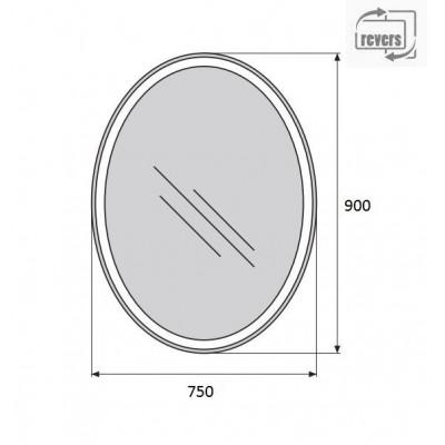Зеркало с подсветкой 75x90x3см Belbagno SPC-VST SPC-VST-750-900-LED-BTN