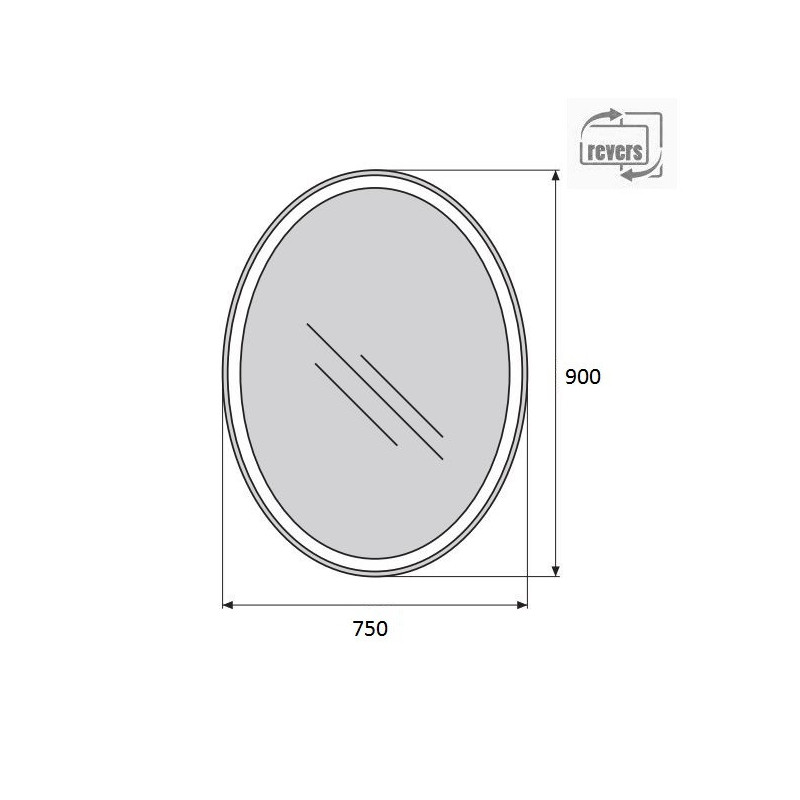 Зеркало с подсветкой 75x90x3см Belbagno SPC-VST SPC-VST-750-900-LED-BTN