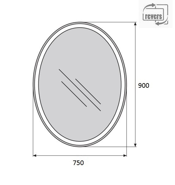 Зеркало с подсветкой 75x90x3см Belbagno SPC-VST SPC-VST-750-900-LED-BTN
