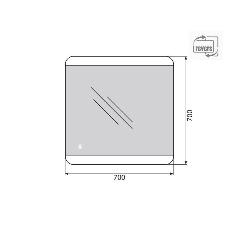 Зеркало с подсветкой 70x70x3см Belbagno SPC-CEZ SPC-CEZ-700-700-LED-TCH