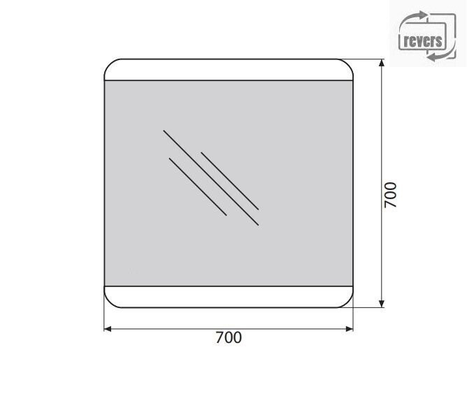 Зеркало с подсветкой 70x70x3см Belbagno SPC-CEZ SPC-CEZ-700-700-LED-BTN