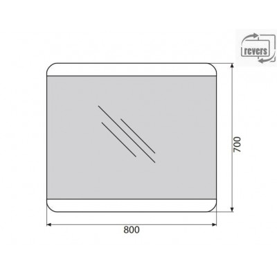 Зеркало с подсветкой 80x70x3см Belbagno SPC-CEZ SPC-CEZ-800-700-LED-BTN