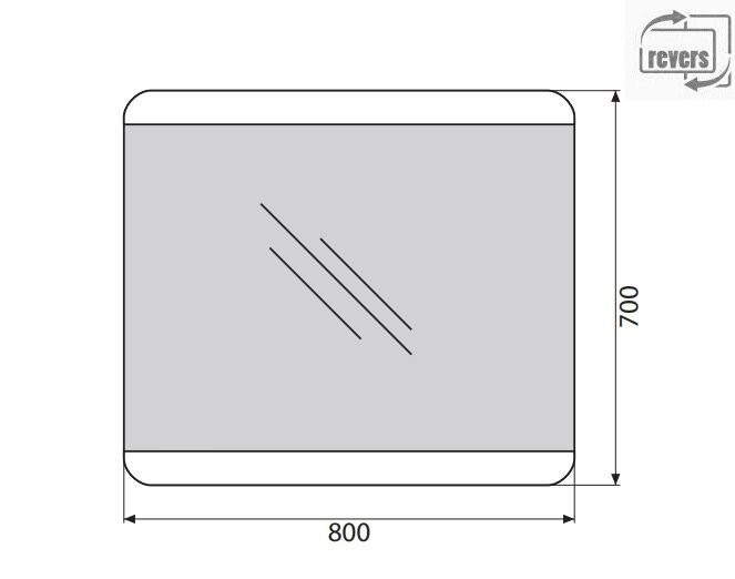 Зеркало с подсветкой 80x70x3см Belbagno SPC-CEZ SPC-CEZ-800-700-LED-BTN