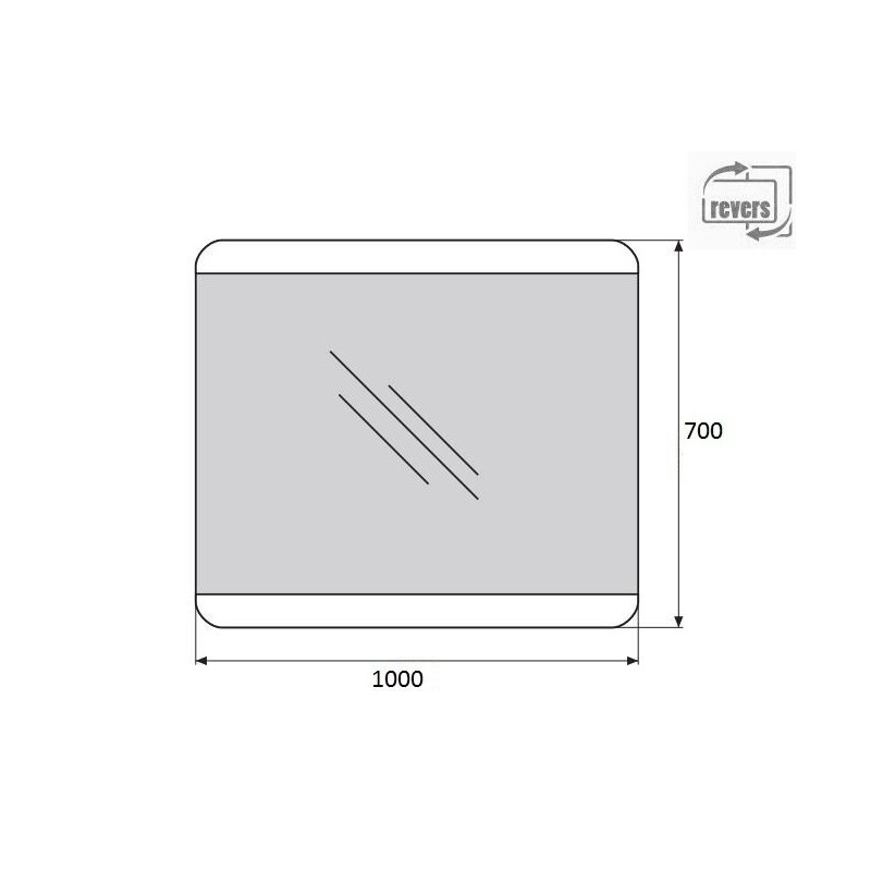 Зеркало с подсветкой 100x70x3см Belbagno SPC-CEZ SPC-CEZ-1000-700-LED-BTN