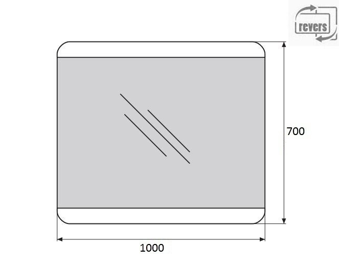 Зеркало с подсветкой 100x70x3см Belbagno SPC-CEZ SPC-CEZ-1000-700-LED-BTN