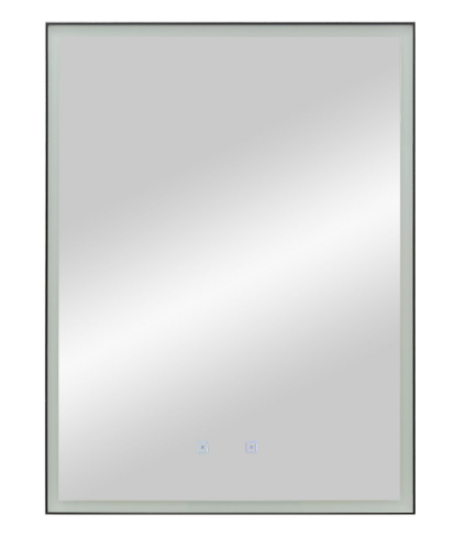 Зеркало с подсветкой чёрное Art&Max AM-Are-600-800-DS-FC-H-Nero