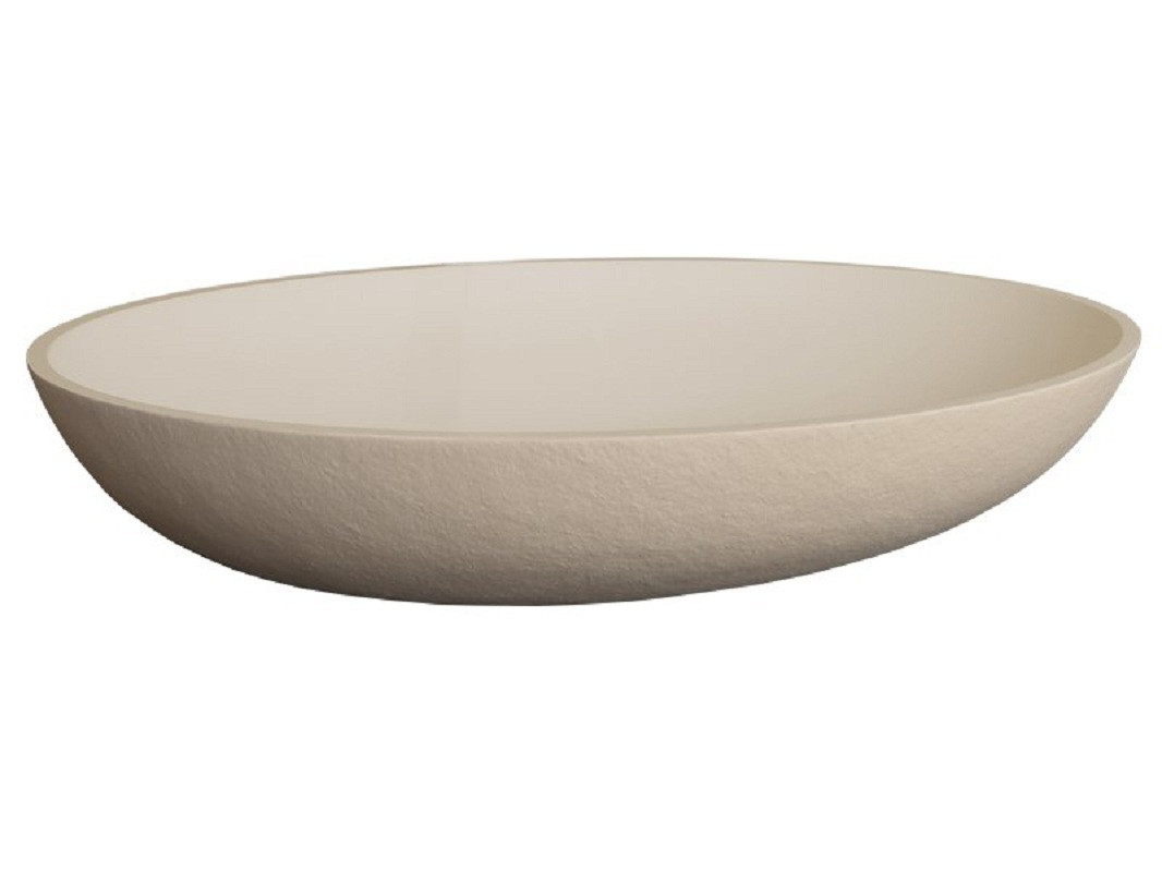 Раковина накладная 58x38x11см Acquabella Lavabo LAVABO_ON-TOP_OVAL_SLATE_CREMA