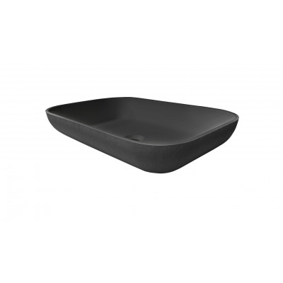 Раковина накладная 58x38x11см Acquabella Lavabo LAVABO_ON-TOP_RECTANGLE_SLATE_NEGRO