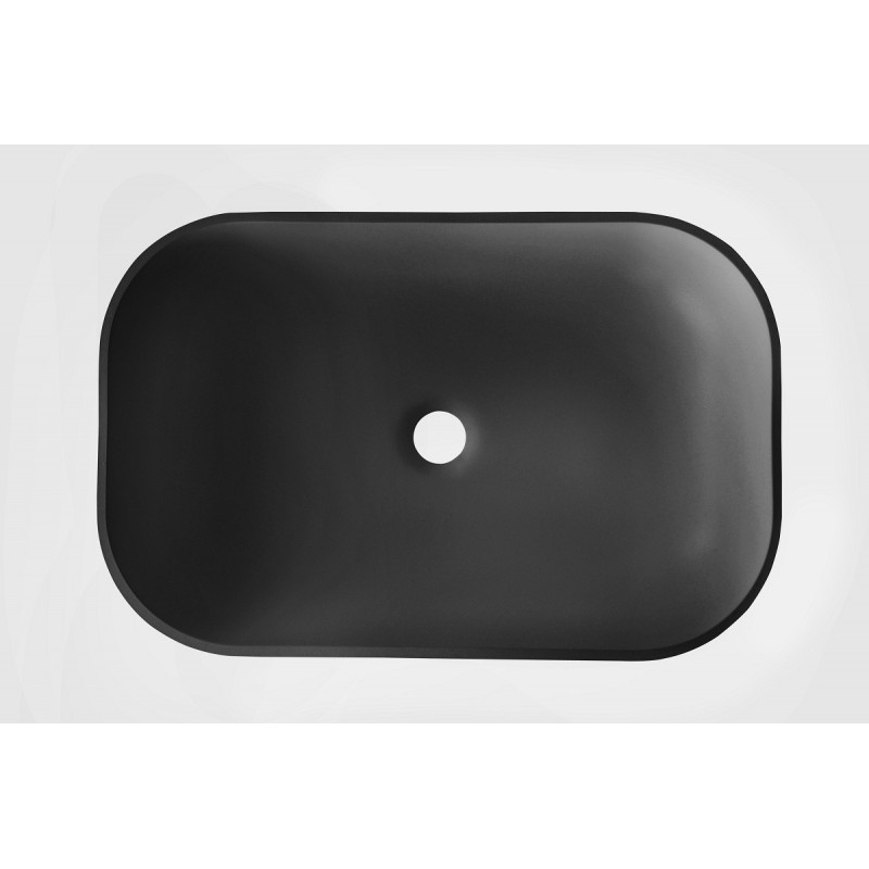 Раковина накладная 58x38x11см Acquabella Lavabo LAVABO_ON-TOP_RECTANGLE_SLATE_NEGRO