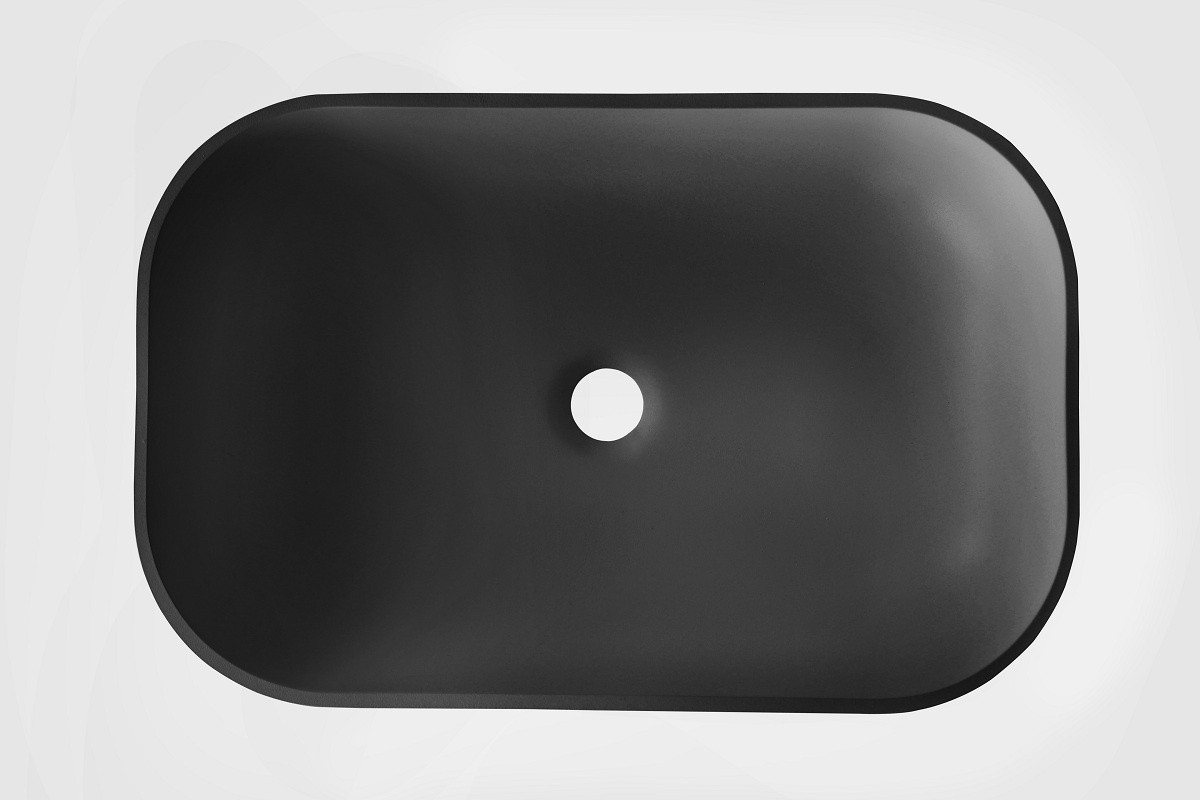 Раковина накладная 58x38x11см Acquabella Lavabo LAVABO_ON-TOP_RECTANGLE_SLATE_NEGRO