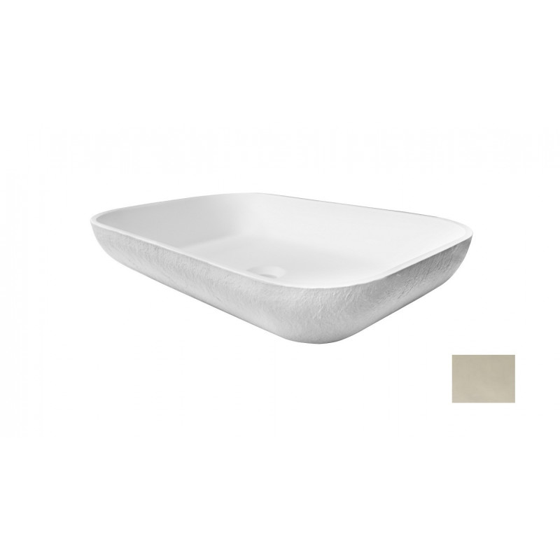 Раковина накладная 58x38x11см Acquabella Lavabo LAVABO_ON-TOP_RECTANGLE_SLATE_CREMA
