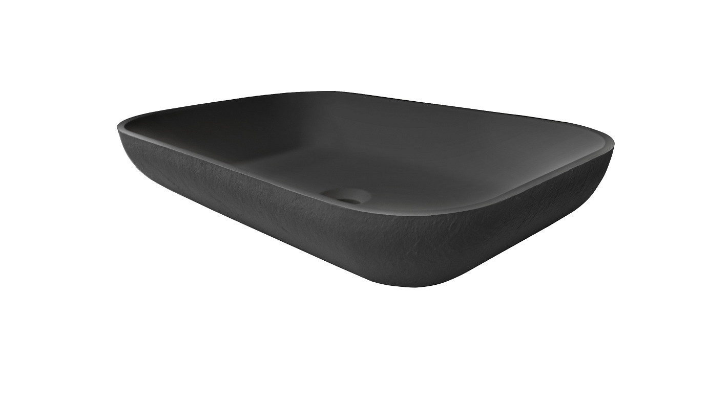 Раковина накладная 58x38x11см Acquabella Lavabo LAVABO_ON-TOP_RECTANGLE_SLATE_LAVA
