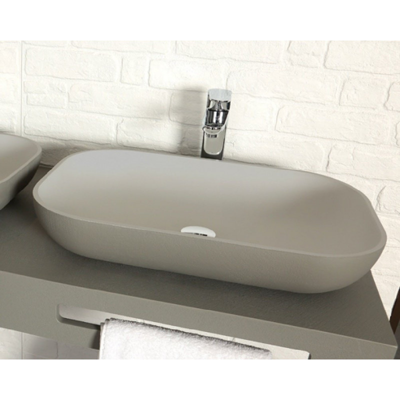 Раковина накладная 58x38x11см Acquabella Lavabo LAVABO_ON-TOP_RECTANGLE_SLATE_CEMENTO
