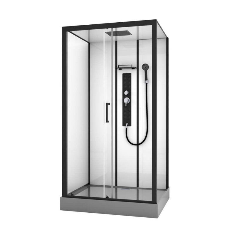 Душевая кабина 90х115х215 см, Black & White, G8008