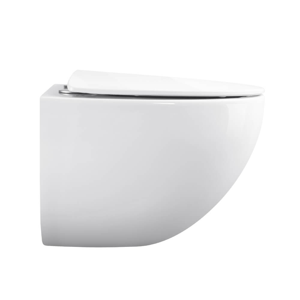 Подвесной унитаз Black & White W-751, безободковый, с покрытием Anti-Dirt