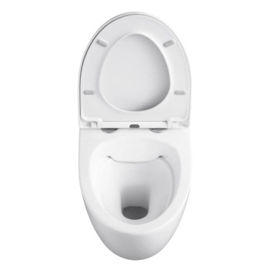 Подвесной унитаз Black & White W-751, безободковый, с покрытием Anti-Dirt
