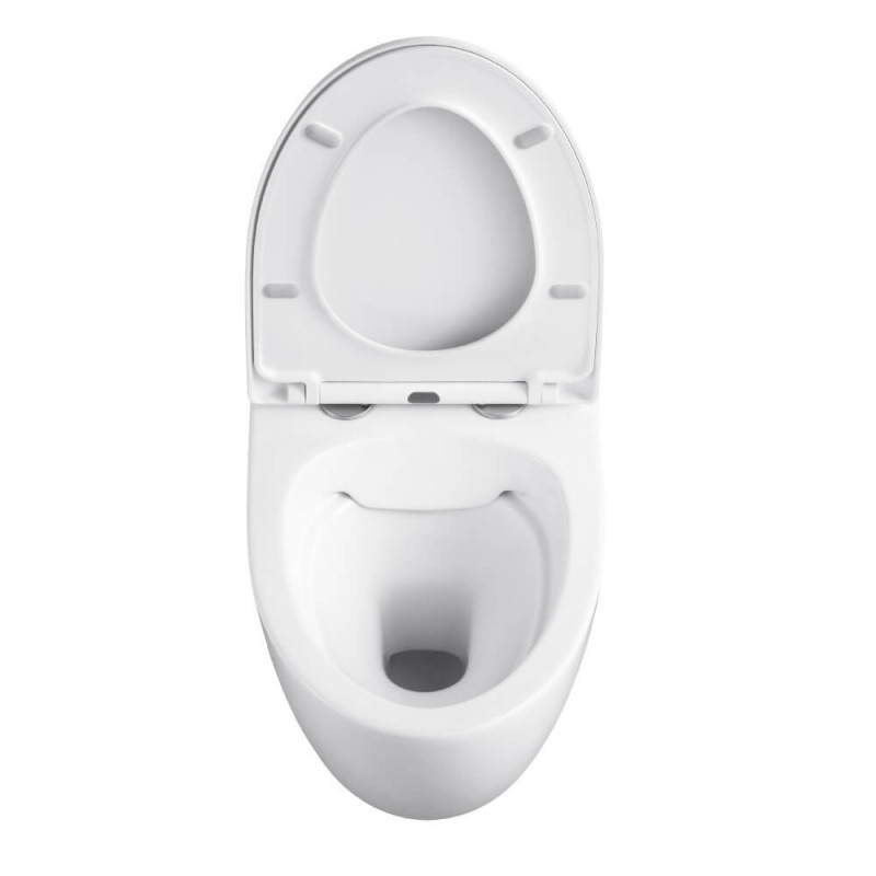 Подвесной унитаз Black & White W-751, безободковый, с покрытием Anti-Dirt
