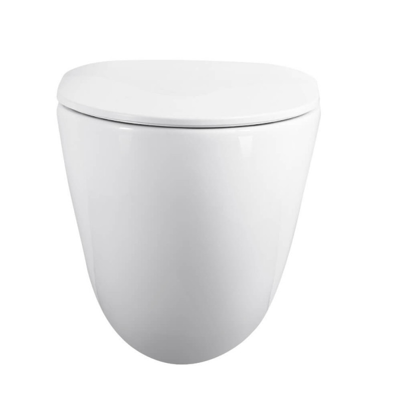 Подвесной унитаз Black & White W-751, безободковый, с покрытием Anti-Dirt