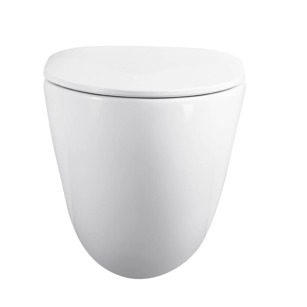 Подвесной унитаз Black & White W-751, безободковый, с покрытием Anti-Dirt