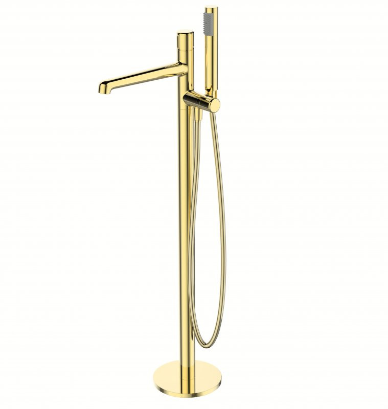 Напольный смеситель для ванны Belbagno UNO-FMT-ORO золото