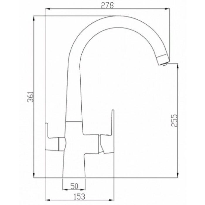 Смеситель Steel Hammer SH 819 BLACK BR для кухонной мойки