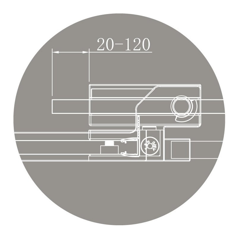 Душевой уголок 70/80x90/100x195см Cezares Slider SLIDER-AH-2-70/80-90/100-BR-Cr, стекло бронза, профиль хром